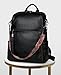 FADEON Leather Backpack Purse for Women Designer Travel Backpack Purses PU Fashion Ladies Shoulder Bag with Tassel Black