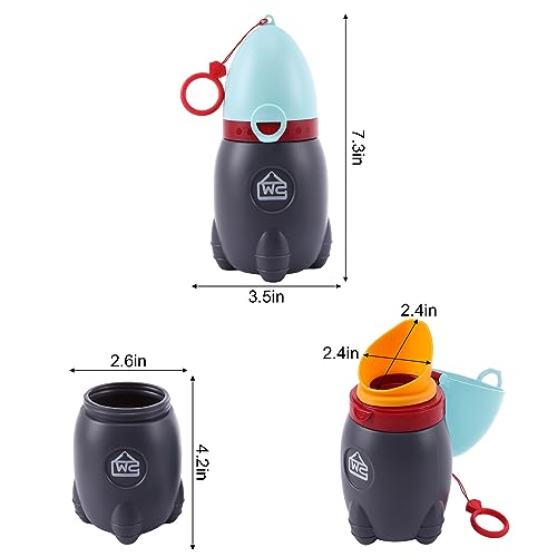 DIJIAMEIYA Portable Potty for Kids – Leak-Proof Rocket Travel Urinal for Boys & Girls, Lightweight Road Trip Essential for Car, Camping, Potty Training, Easy-Clean Reusable Pot(Quiet Blue) — view 5