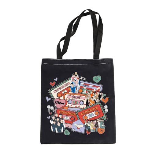 K-POP Music Travel Shopping Bag Kpop Album Lover Reuseble Bag South Korea Star Team Fans Gift (PO-LOVE-BK)