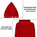 BALENNZ Cape Cloak with Hood Unisex Adult Vampire Witch Cape Hooded Robe Halloween Costume Christmas Cosplay Red Cloak,M