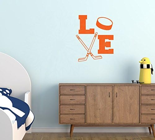 Miniatura 3 de Decoración de la pared Plus más Love Hockey deportes adhesivos de vinilo pegatinas de pared niños decoración de la habitación Art 23 x 19-inch