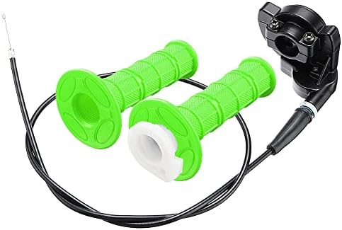 Ungfu Mall 2PCS 7/8 inch Throttle Grip Twist With Cable for 110cc 125cc Pitbike Motorcycle Dune Buggie