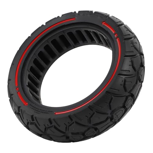 10inch Scooter Solid Tire, 23.1cm/9.1in Outer 15cm/5.9in Inner 7.5cm/3in Tire Thickness 10x3 255x80 80/65 6.5 Red Line Universal for KUGOOScooter