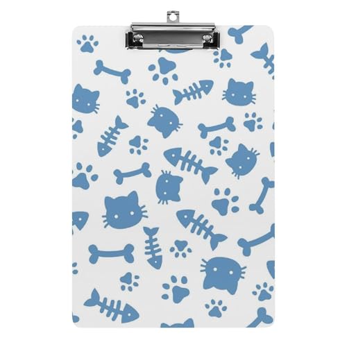 クリップボード アニマル 動物足跡 猫柄 A4サイズ対応 クリップファイル バインダークリップ 用箋ばさみ ファイルボード メモ帳 縦型 書類整理 おしゃれ かわいい 筆記 多機能 壁掛け プレゼント