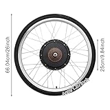 48V 26" Electric Bicycle Rear Wheel 1000W Ebike Hub Motor Conversion Kit (not included Battery) need 48V 1000w battery) - Image 2