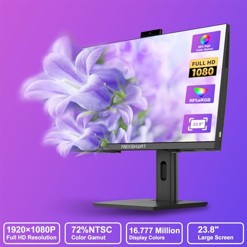 Image of Desktop Computer All-in-one PC N100 (Up to 3.40Ghz) 23.8-inch FHD Display All-in-one Desktop Computer 8GB RAM 512GB ROM SSD,Dual-band WiFi Bluetooth Webcam Mouse and KB Liftable & Rotatable Screen