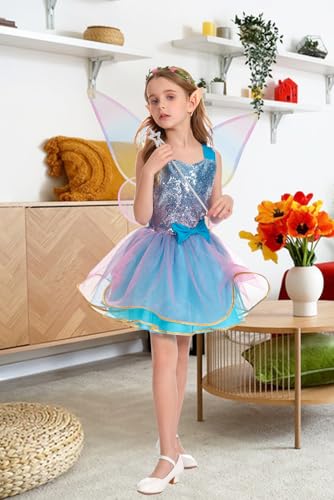 Disfraz de hada rosa para niñas 3-10 años miniatura 4