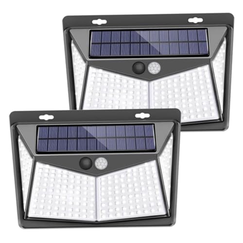 SEWOART Solar Power Lamp 2 Pack Solar Wall Light Sensor Waterproof Outdoor Yard Light Easy Install Tool