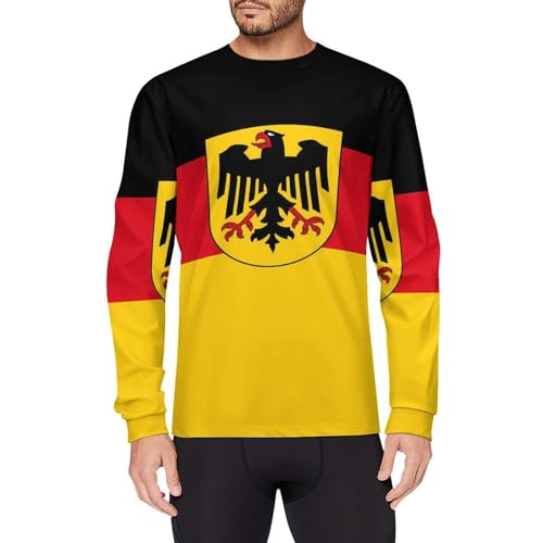 German Flag Long Sleeve Cycling Jersey Breathable Crewneck