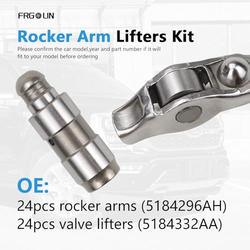 Image of 24Pcs Rocker Arm Lifters Kit Compatible with Chrysler Jeep Grand Cherokee Dodge Charger Ram 1500 3.6L Pentastar 2011-2021 Replaces 5184296AH 5184332AA