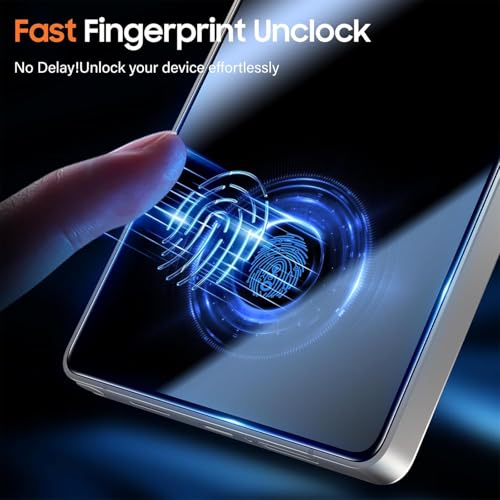Image of UniqueMe for S25 Ultra Screen Protector - 2 PACK Tempered Glass for Samsung Galaxy S25 Ultra,[Fingerprint Unlocking] Easy Installation,Bubble-Free,9H Hardness,HD-Clear,3D Full-coverage