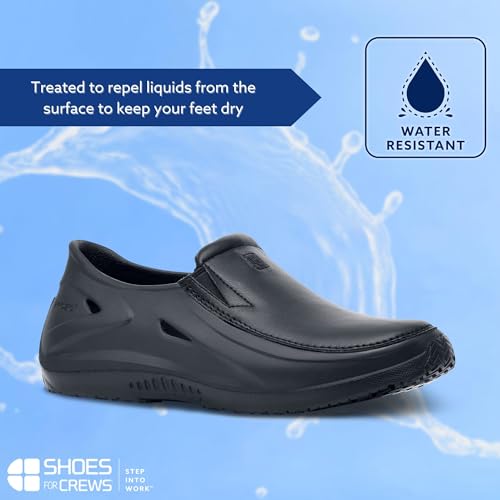Shoes for Crews MOZO Sharkz II, Men's Work Shoes, Slip Resistant, Water Resistant, Black3