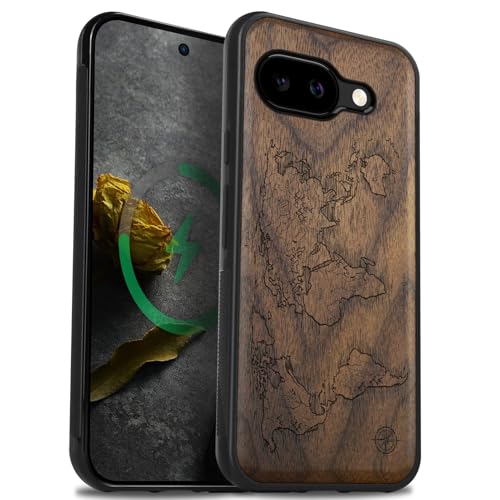 Carveit Google Pixel 9a �P�[�X �ؐ� �y�V�R��+TPU�V���R���c�[�C�������z �O�[�O���s�N�Z��9a �P�[�X �E�b�h�i6.3�C���`�j �ϏՌ� ����~�� ���C���� MagSafe �Ή� Pixel 9a �J�o�[ ���[�U�[�A�[�g���� (�E