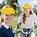 Topbuti Kids Girls Boys Visor Sports Athletic Sun Visor Hats Adjustable Cotton Tennis Golf Visor Hat Beach Hat Baseball Cap (US, Alpha, One Size, Yellow)