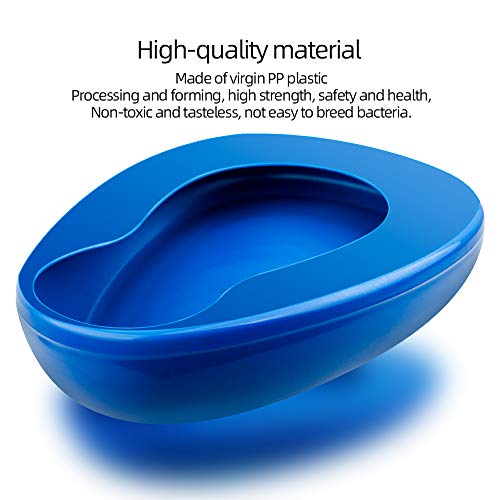 Portable Bedpans for Women - S SMAZINSTAR Men Elderly Female Male Bedridden Patient Home Bed Pan Emergency Device (Blue) - Thumbnail 3