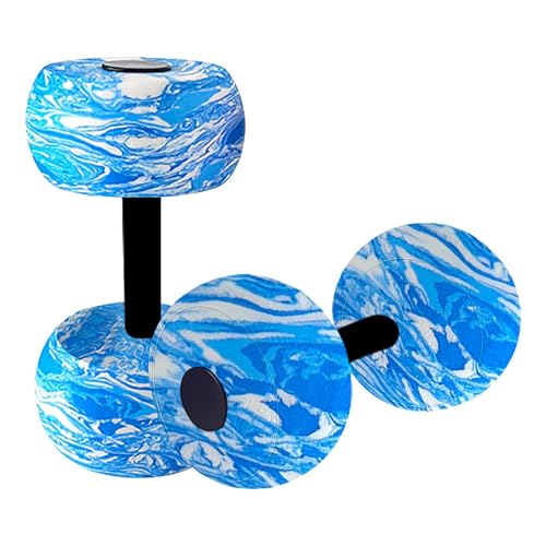 Water Dumbbells - Aquatic Exercise Weights, EVA Foam 2 Pack Set, 27cm Long 220g Pair | Buoyant Pool Training Tools for Water Aer