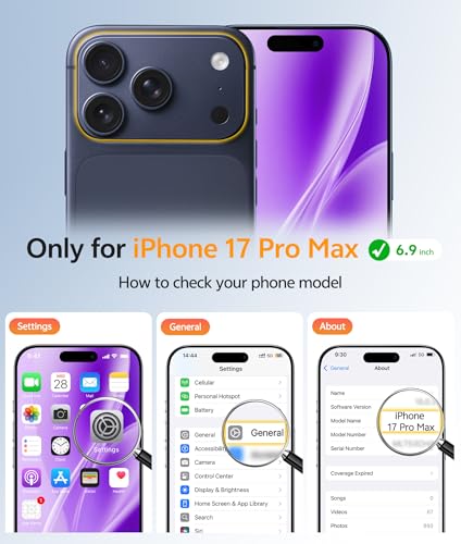 Image of FNTCASE for iPhone 17 Pro Max Case: [Compatible with Magsafe] Translucent Matte Cases with [Full Camera Protection] [Screen Protector] Military Grade Shockproof Protective Phone Cover - Purple