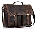 Produktbild KomalC 18 Zoll Leder Aktentasche Laptop Messenger Bags für Männer und Frauen Beste Office Satchel Bag (Messenger Bag)