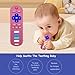 ROBBEAR Baby Teething Toys, Food Grade Silicone Teether for Babies 3 6 12 18 Months, TV Remote Shape Toddlers Chew Toys, Freezer BPA Free (Pink RC)