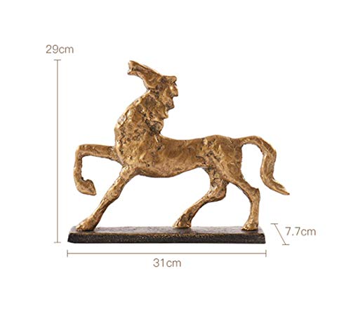 Liushi Horse Statue Decoration, Horse Sculpture Horse Racing Bronze Sculpture Artwork War Horse Abstract Retro Desktop Crafts Decoration #TOP6