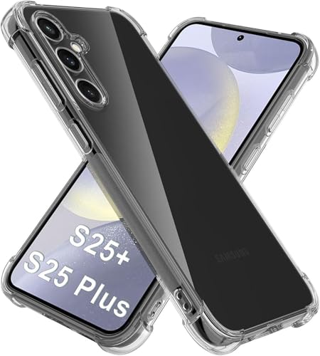 Image of BOXXO Flexible Back Cover for Samsung Galaxy S25 Plus 5G | Back Cover Transparent Clear Shockproof Case Four Corner Protection | Slim Protective Mobile Phone Cover for Samsung Galaxy S25 Plus 5G