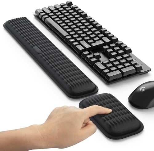 MEKASS Ergonomic Wrist Rest for Keyboard and Mouse, Soft Memory F...