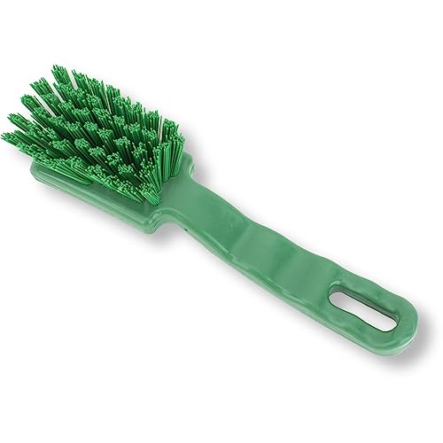 Image of SPARTA 41395EC09 Plastic Scrub Brush, Detail Brush, Kitchen Brush With Hanging Hole For Cleaning, 7 Inches, Green