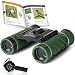 Aluminum Grade Binoculars for Kids with Book and Compass, Kids Binoculars with Clear Vision, Kids Explorer Kit with Whistle, Binoculars Kids for Both Boys and Girls Toddler Binoculars