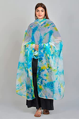 Women's Floral Print Fashionable Chunni Organza Printed Dupatta4