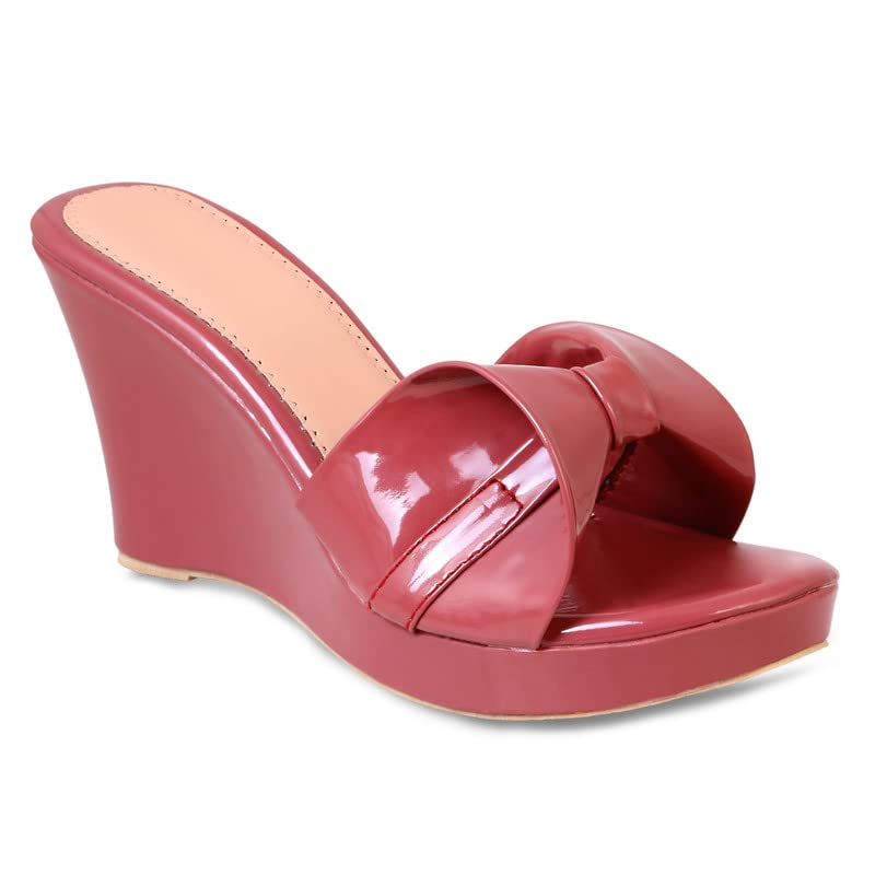 perfect step Womens Fashion Sandals | Faux Leather Comfortable and Stylish Wedge Slio On | For Casual Wear & Formal Wear Occasions 3 Inches Heel | For Women & Girls (Color- Peach, Size-3) (B0B618QX8M) Amazon Price History, Amazon Price Tracker