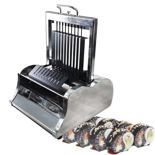Kit de fabricación de sushi – Cortador de rollos de sushi comercial con hoja de acero inoxidable extraíble, diseño antiadherente para enrollar sushi, ideal para principiantes y entusiastas