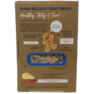 Buddy Biscuits Teeny Treats Crunchy Dog Cookies 3 Flavor Variety - (1) Each: Bacon & Cheese, Roasted Chicken, Peanut Butter (8 Ounces) - Plus Rope Toy and Fun Animal Facts Booklet Bundle Buddy Biscuits Teeny Treats Crunchy Dog Cookies 3 Flavor Variety – (1) Each: Bacon & Cheese, Roasted Chicken, Peanut Butter (8 Ounces) – Plus Rope Toy and Fun Animal Facts Booklet Bundle