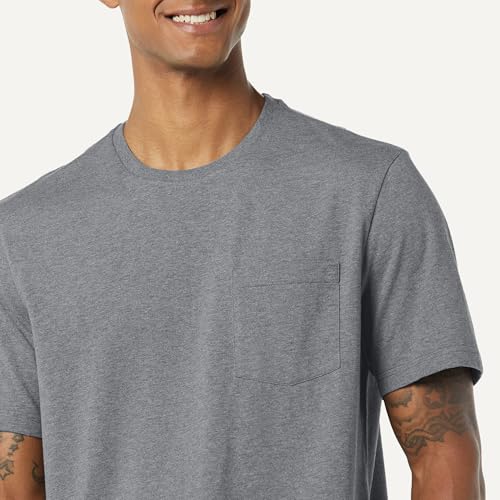 Image of Amazon Essentials Men's Short-Sleeve Crewneck Pocket T-Shirts, Pack of 2