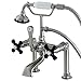Kingston Brass AE103T8PKX Deck Mount Clawfoot Tub Faucet with 7" Spout Reach, Brushed Nickel