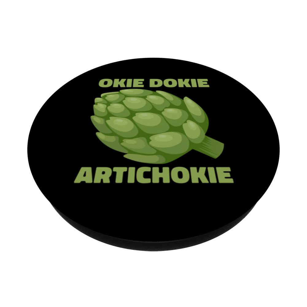 Artichoke Festival Artichoke Hearts Artichoke Costume PopSockets Swappable PopGrip, Black - Image 2