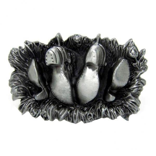 2xWestern Cowboy Boots Belt Buckle Rodeo Funny Cowgirl Cool Adult Metal Silver