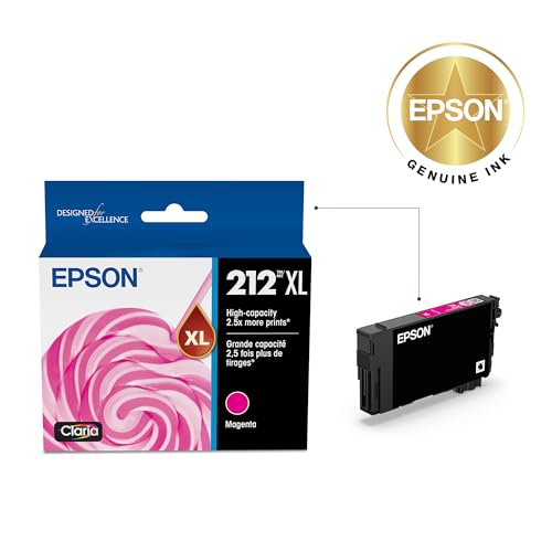 Image of Epson 212 Claria Ink High Capacity Magenta Cartridge (T212XL320-S) Works with Workforce WF-2830, 2850 and Expression XP-4100, 4105