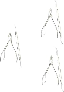 FRCOLOR 6 Pçs Tesoura De Cutícula Cortador De Cutícula Ferramentas De Manicure Ferramentas De Unhas Lixa De Unha Encravada E Colher Alicate De Cutícula Unhas Ferramenta De Remoção De