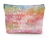 Shimmer Galaxy Color Makeup Bag Singer Merch Cosmetic Bag for Taylor Fans,Womens Birthday Gifts Mother's Day Nurse Gift Graduation Gift for Swiftes Music Lovers