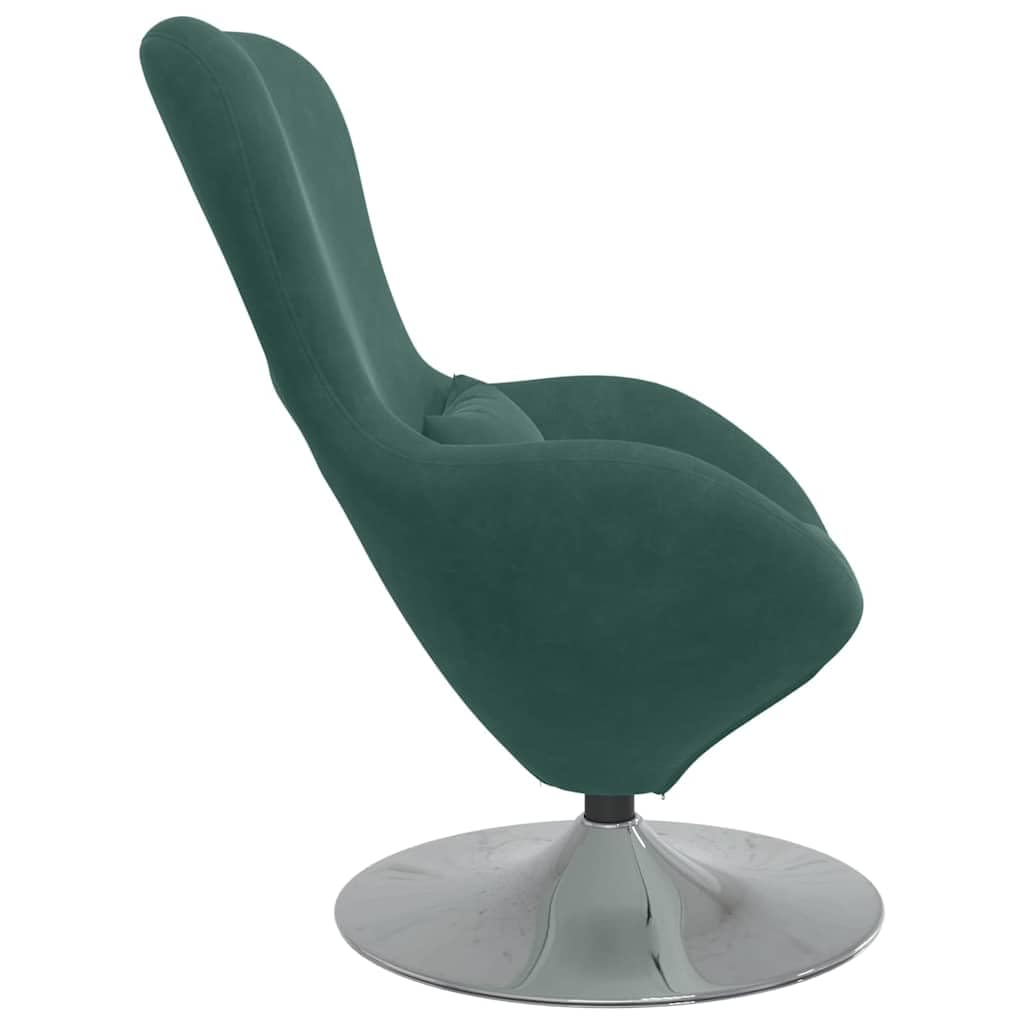 vidaXL Sillón Huevo Verde Oscuro Terciopelo | Ajusta como más te guste para estar cómodo, Mueve fácil en tu espacio, Un look moderno que combina con cualquier decoración