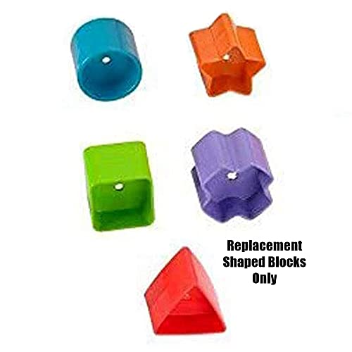 Image of Replacement Parts for Fisher-Price Baby's First Blocks Playset - FGP10 ~ Replacement Shaped Blocks ~ Triangle, Star, Square, Circle, Cross Shapes