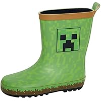 Minecraft Boys Rubber Wellingtons Kids Gamer Wellington Boots Girls Rain Wellies Wellys