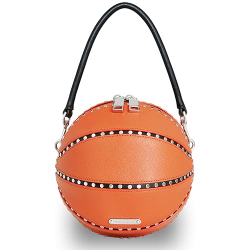 Rebecca Minkoff Basketball Crossbody Bag, Women's Leather Shoulder Purse, Mandarino Orange4