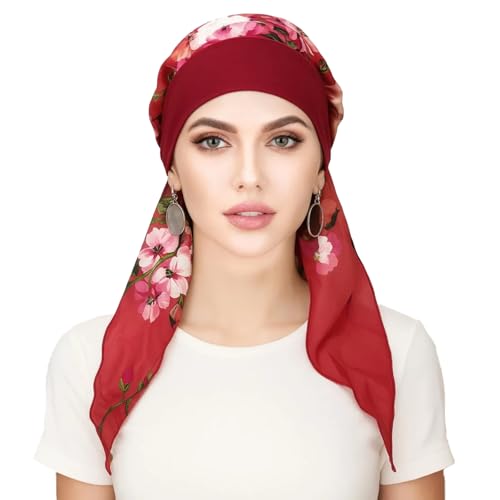 FADACHY Chemo Headwear for Women Head Scarfs Turbans UK Cancer Scarves Bandanas Long Hair Head Silky Scarf Headwraps Cancer Hats Scarf