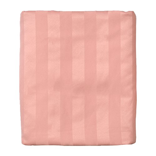 ゆるりら ボックスシーツ クイーン 160×200×30cm サテンストライプ ホテル仕様 おしゃれ 洗える ベッドカバー マットレスカバー ベッドシーツ ピンク 23843-0002