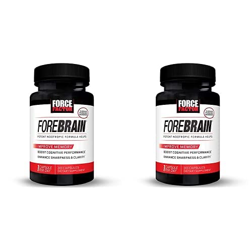 Forebrain Nootropic Brain Supplement To Improve Memory, Boost Focus, Increase Mental Energy, And Support Brain Health With Caffeine, Bacopa, And Huperzine A, Force Factor, 30 Capsules (Pack Of 2) #TOP15
