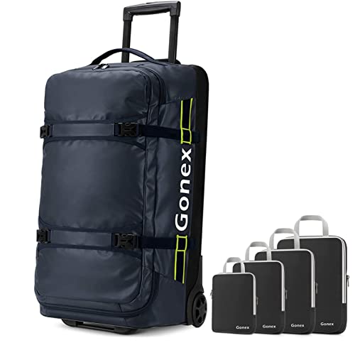 Gonex Rolling Duffle Bag with Compression Packing Cubes