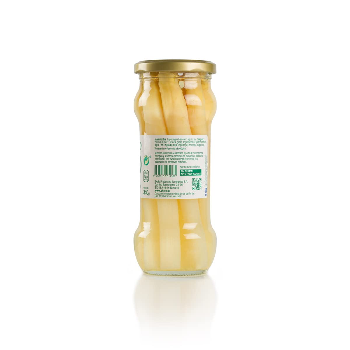 Ekolo Espárragos Blancos Gruesos Bio, 6 Tarros, 340G 2040g