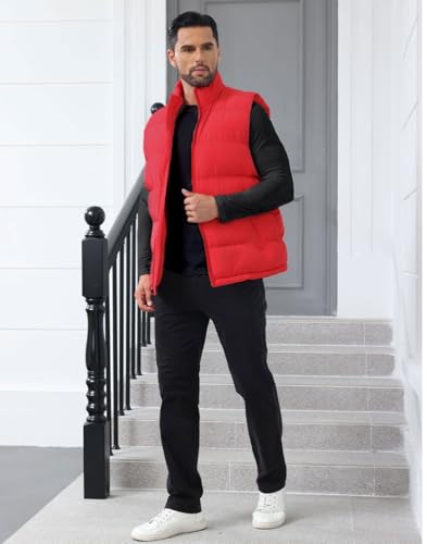 Men'S Winter Lightweight Puffer Vest Sleeveless Jacket Casual Puffy Vests3
