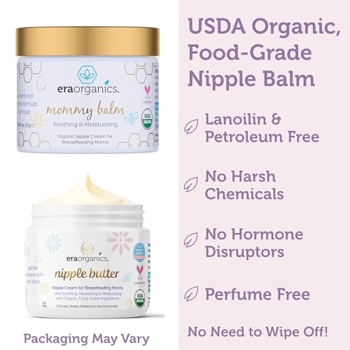 USDA Organic Nipple Butter Safe for Breastfeeding – Lanolin-Free, Food-Grade Nipple Cream for Sore, Cracked & Sensitive Skin Relief – No Wipe Off Postpartum Essential - Image 5